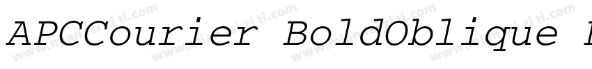 APCCourier BoldOblique Regular字体转换